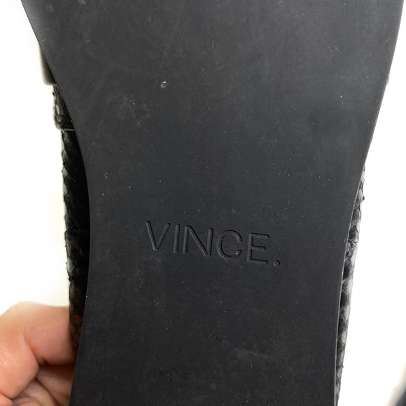 VINCE Mason 2 Landsnake Leather Flats #954 - Picture 8 of 12
